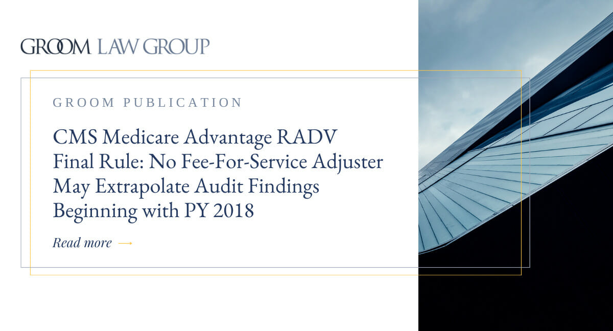 CMS Medicare Advantage RADV Final Rule: No Fee-For-Service Adjuster ...